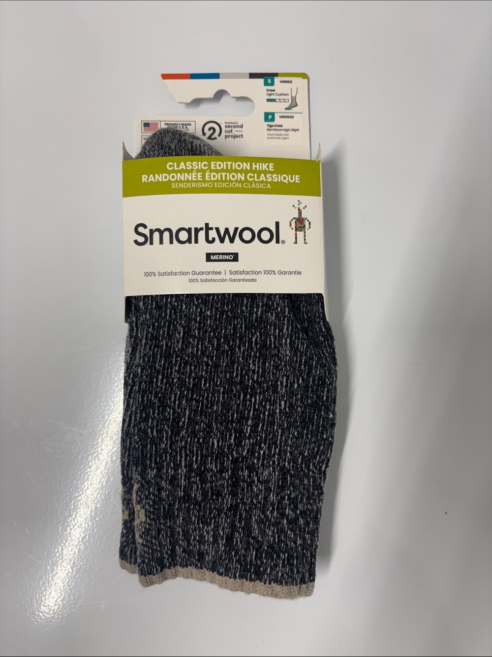 Smartwool Classic Edition Hike Socks charcoal size small NWT
